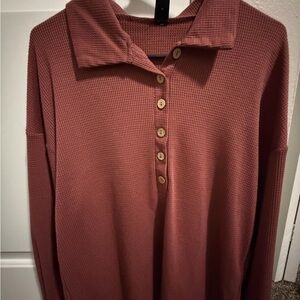 SHEIN Brick Waffle Knit Top